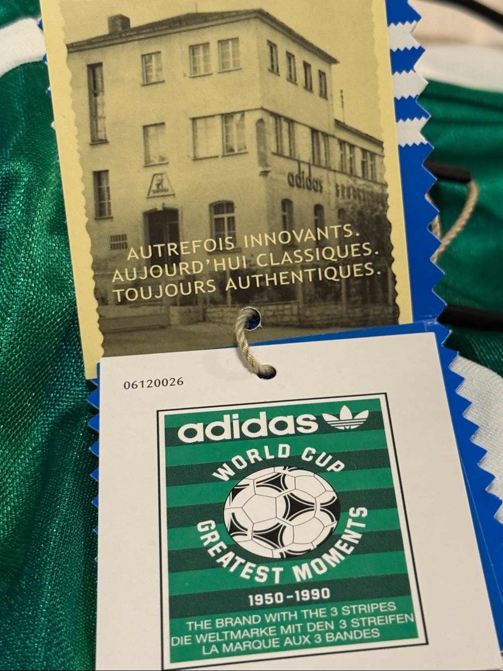 World Cup Greatest Moments adidas Green and White Cameroon 1990 Football Jersey - Picture 12 of 16